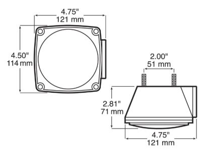 PETERSON MFG LED M/C P2 RECT TL 4.5'X.09' MV - M60AMV