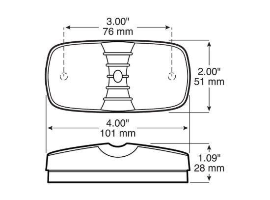PETERSON MFG OVAL CLEARANCE LIGHT RED - V138R