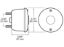 PETERSON MFG 3-3/4' ROUND TAIL LIGHT R - V428S