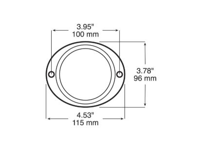 PETERSON MFG 3' ALUM OVAL REFLCTOR AMB - V472A