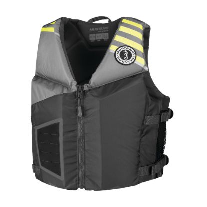 MUSTANG SURV YOUNG AD REV FOAM VEST GREY-YELLOW - MV3600270