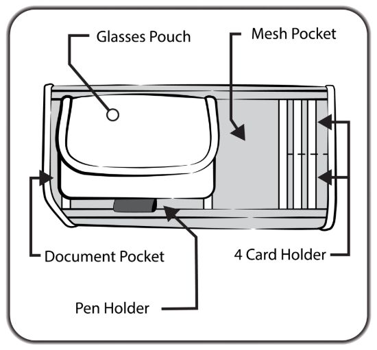 PLASTICOLOR RAM MEDIA GRAY VISOR ORGANIZER - 006197R01