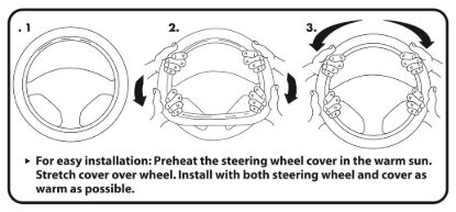 PLASTICOLOR RAM DELUXE STEERING WHEEL COVER - 006697R25