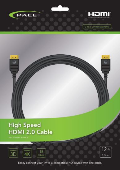 PACE INT'L PACE - 12FT HDMI CABLE - 115012