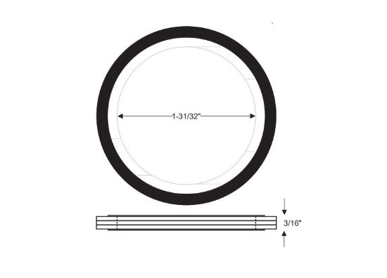 NICKSON INC ROUND FIBER GASKET W/RING - 13584