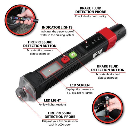 PERFORM TOOL BRAKE FLUID AND TIRE PRESSURE - W183