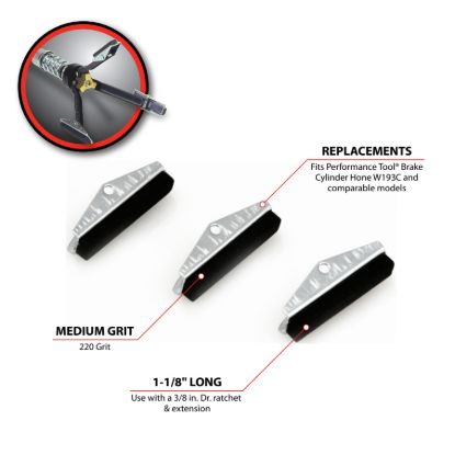 PERFORM TOOL BRAKE HONE STONE SET - W199C