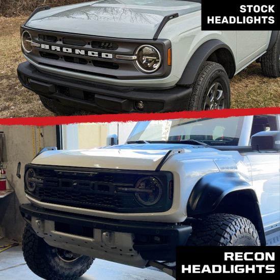 RECON ACCESS FORD BRONCO 21-24 LED PROJECTOR HEA - 264479BKWH