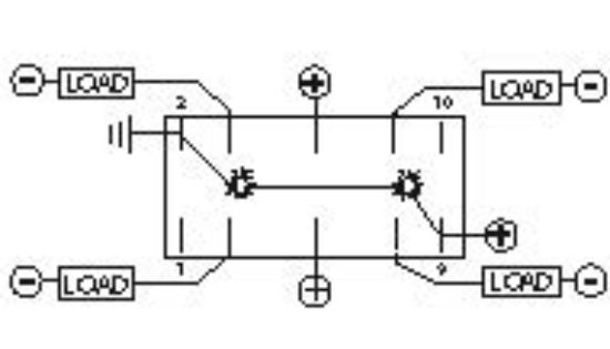 SIERRAMARINE ROCKER SWITCH  HALO DPST  BLUE HALO - RK40660B