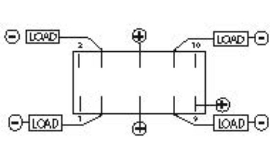 SIERRAMARINE ROCKER SWITCH  HALO DPDT   GREEN HA - RK40670G