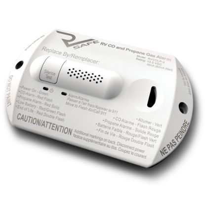 RV SAFE RV CO/PROPANE GAS ALARM 2-WIRE WHT - RVCOLP2W