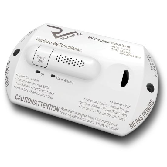 RV SAFE RV PROPANE GAS ALARM  2-WIRE  WHITE - RVLP2W