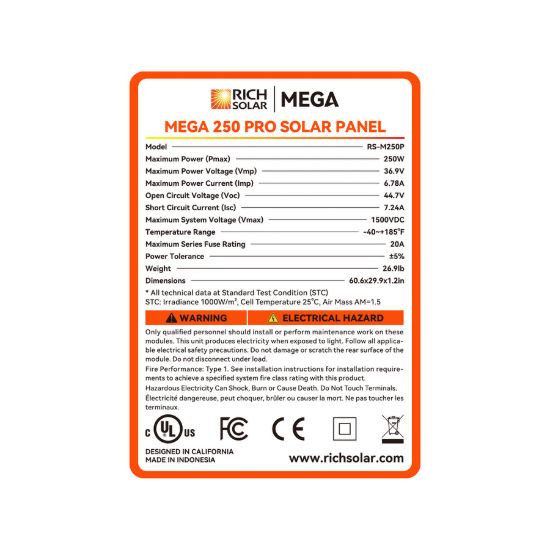 RICH SOLAR MEGA 250 PRO - 250W 24V - RSM250P