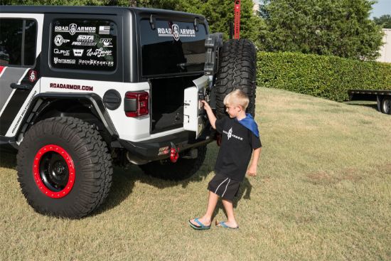 ROAD ARMOR JL REAR BUMPER W TIRE CARRIER - 5182R1BTC