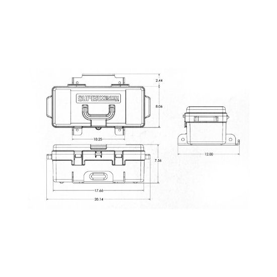 SUPERWINCH 4 000LB 12V W/SYNTHTIC ROPE - 1140232