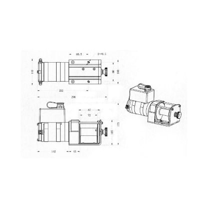 SUPERWINCH UT3000 12VDC MNT PLTE WNH - 1331200