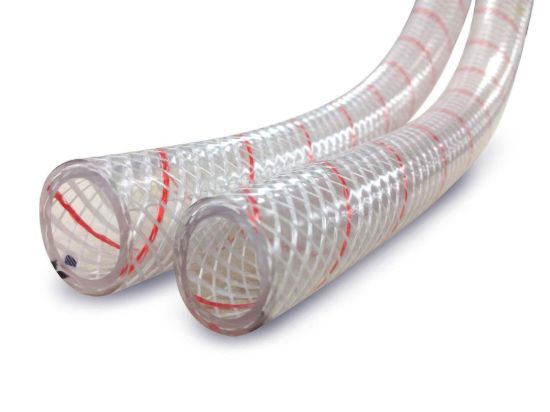 SIERRAMARINE 1/2' CLR REINF PVC W/RED TRACER 50' - 161620126