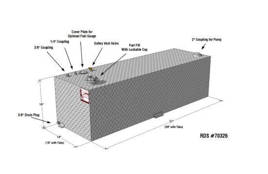 RDS MFG INC TRANSFER TANK 69GAL - 70326