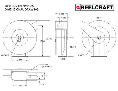 REELCRAFT SA HOSE REEL  3/8 X 50FT - 7650OLP