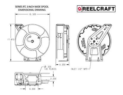 REELCRAFT SA HOSE REEL  3/8 X 50FT - RT650OLP