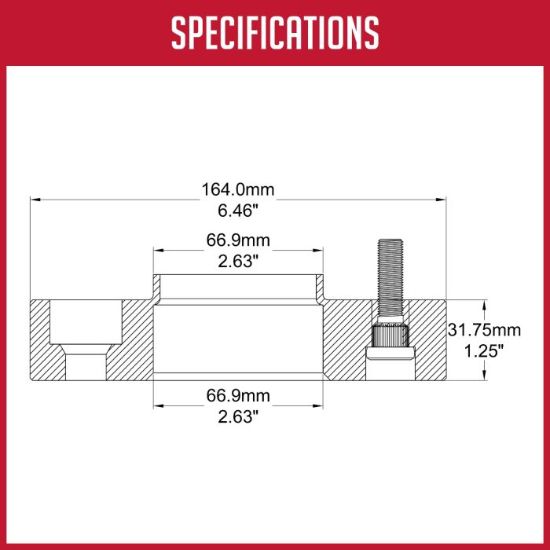 REVOLUTION ADAP-5X120 1.25 66.9 M14 1.5 - 05120HB669