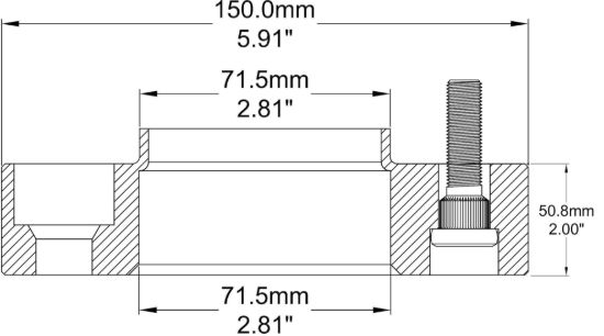 REVOLUTION ADAPTER 5X4.5 TO 5X4.5 2.00'ID/OD - 54505450HE
