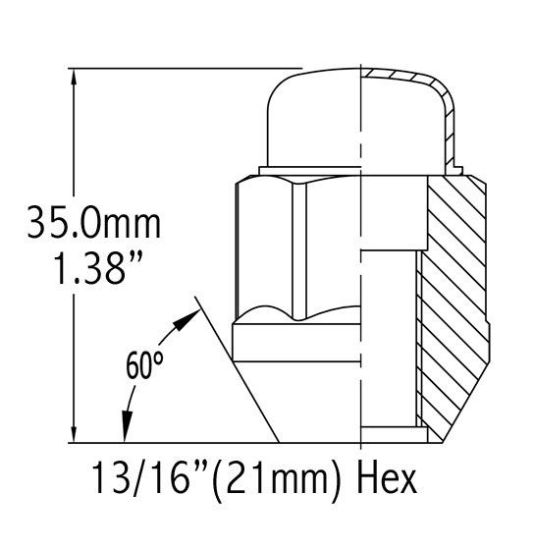 REVOLUTION LUG-BLG 13/16-M12 1.25 5LG - 56KX44