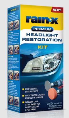RAIN X RX PREMIUM HEADLIGHT RESTORATION KI - 610153