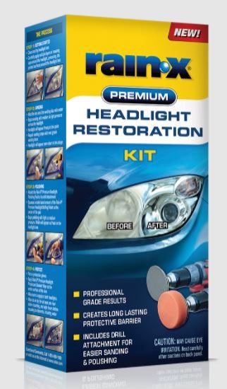 RAIN X RX PREMIUM HEADLIGHT RESTORATION KI - 610153