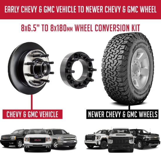 REVOLUTION 8X6.5TO8X180 ADPTR 2'THICK HUB CEN - 86508180HE