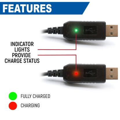 RUGGED RADIO USB CHARGING CABLE FOR R1 - V3 - GM - USBBATRH