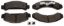 R/M BRAKES BRAKE PAD SET - MGD249CH