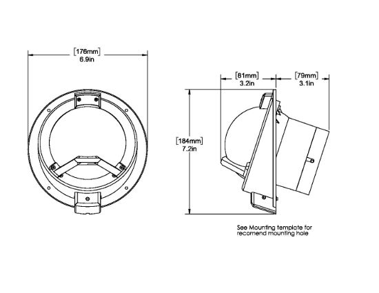 RITCHIE NAVI COMPASS BULKHEAD 4.5'COMBI W/INCLIN - BN202