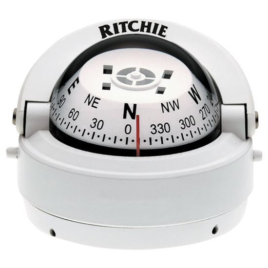 RITCHIE NAVI COMPASS SURFACE MNT 2.75'DIAL WHT. - S53W