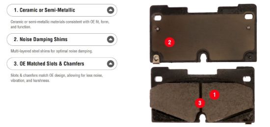 R/M BRAKES BRAKE PAD SET - MGD792CH