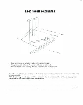 RACK'EM MFG SHOVEL RACK - RA15