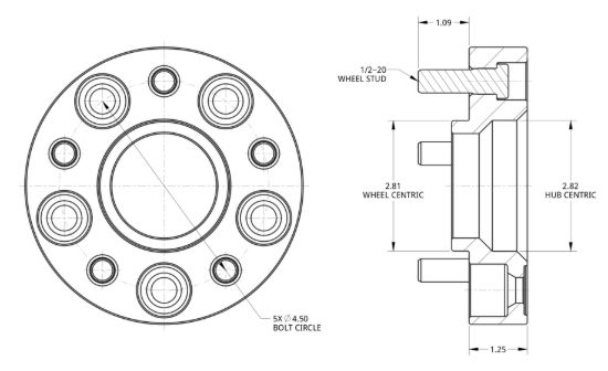 SPIDERTRAX JEEP WHEEL SPACER PAIR - WHS002
