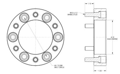 SPIDERTRAX TOYOTA WHEEL SPACER PAIR - WHS005
