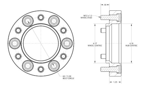 SPIDERTRAX TOYOTA WHEEL SPACER PAIR - WHS007