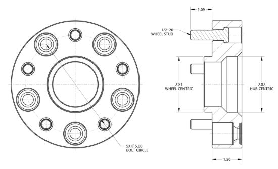 SPIDERTRAX JEEP WHEEL SPACER PAIR - WHS010