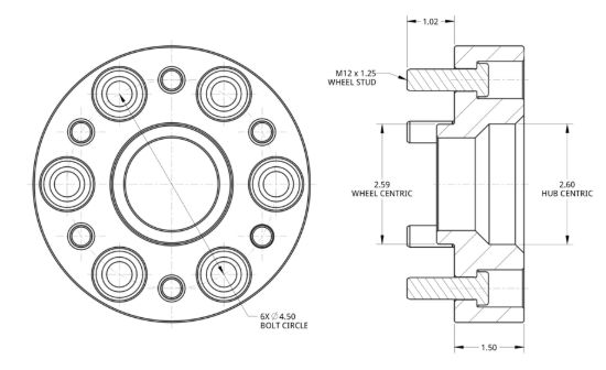 SPIDERTRAX NISS 6ON4-1/2'X1-1/2'THKWHLSPCRKIT - WHS025