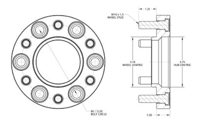SPIDERTRAX TOYOTA TUNDRA 6 ON 5-1/2' X 1' THIC - WHS034