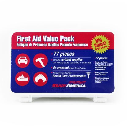 READY AMER VALUE FIRST AID KIT 77PC - 74012