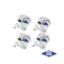 RIECO-TITAN POWERHEAD ASSEMBLY  SET 4  WHITE - 56111