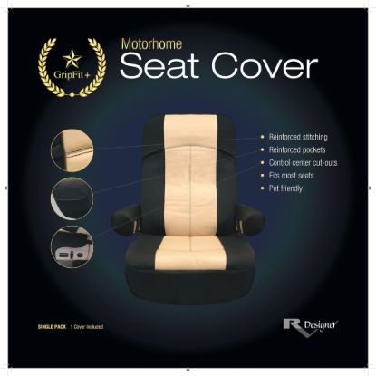 RV DESIGNER SEAT COVER-GRIPFIT+ SINGLE PK - C893