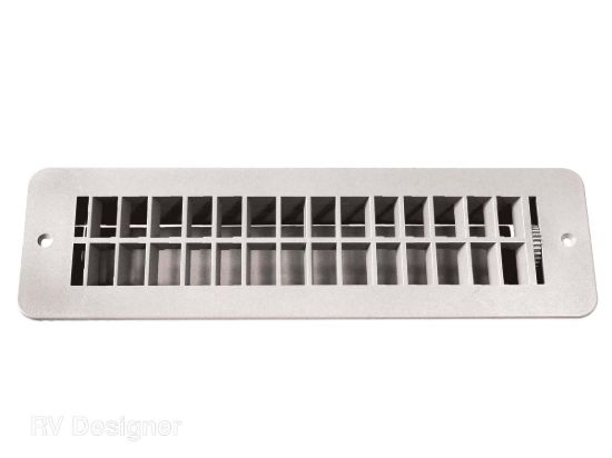 RV DESIGNER FLOOR REGISTER W/DAMPER-W - H850