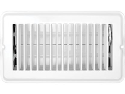 RV DESIGNER VENT REGISTER  WHITE  METAL  DAMP 4 - H873