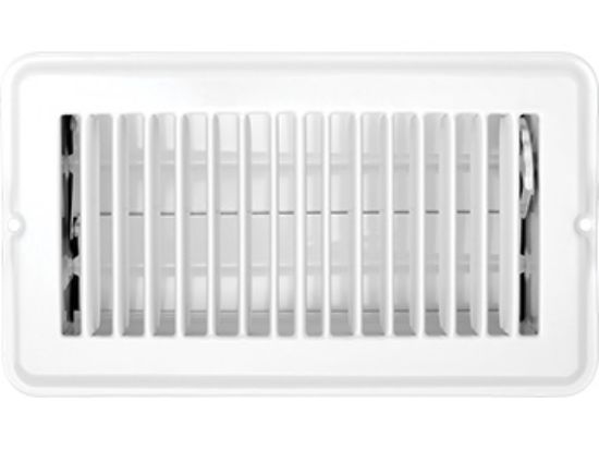 RV DESIGNER VENT REGISTER  WHITE  METAL  DAMP 4 - H873