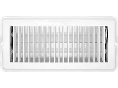 RV DESIGNER VENT REGISTER  WHITE  METAL  DAMP 4 - H876