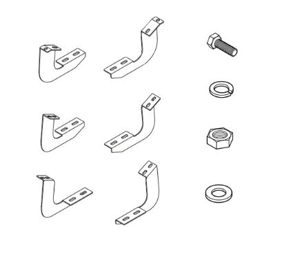 RAPTOR RUNNING BOARD MOUNT KIT - RB0401BK
